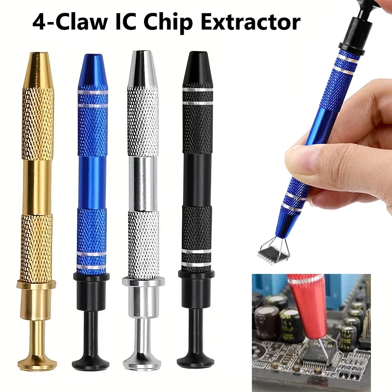 4-Claw IC Chip Extractor Remover Tool Precision Parts Grabber Extractor Pick Up Puller for Electronic Component Nuts Repair Tool