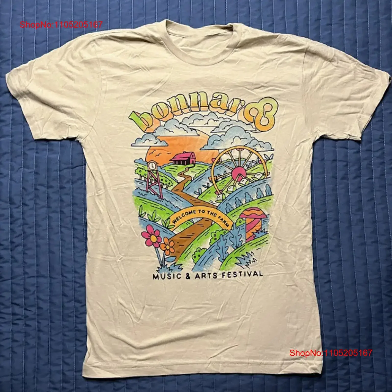 Bonnaroo Music Arts Festival Sand T Shirt All Size UU1247 vintage Washed Stylish Unisex fashion Slightly Stretched homme