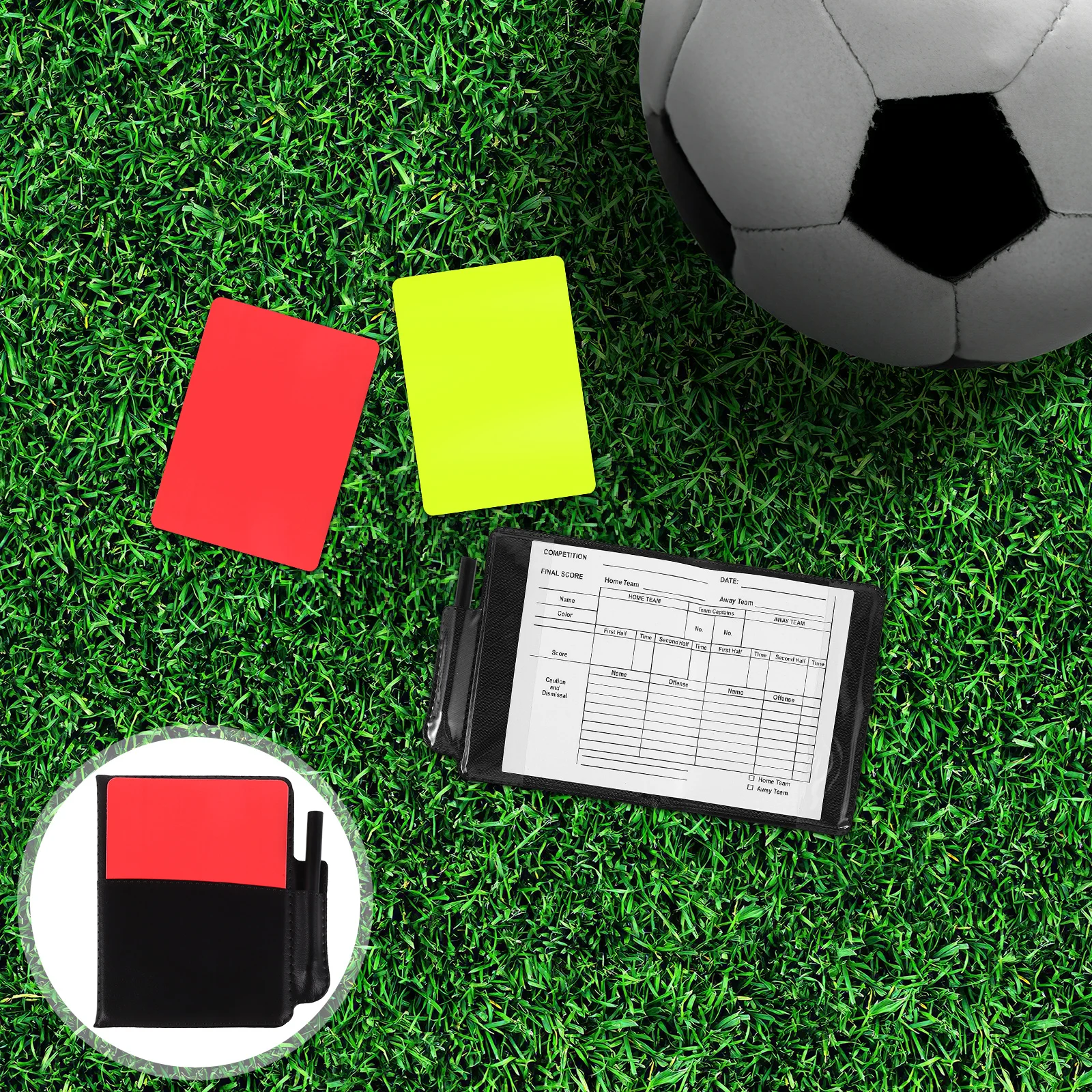 

5 set 5 Sets Soccer Referee Red Yellow Warning Cards Durable Pvc Waterproof High Visibility Portable Official Penalty Tools For