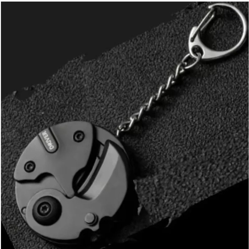 New Mini Keychain With Batch Head Portable Stainless Steel Screwdriver Keychain Multi-purpose Folding Pendant