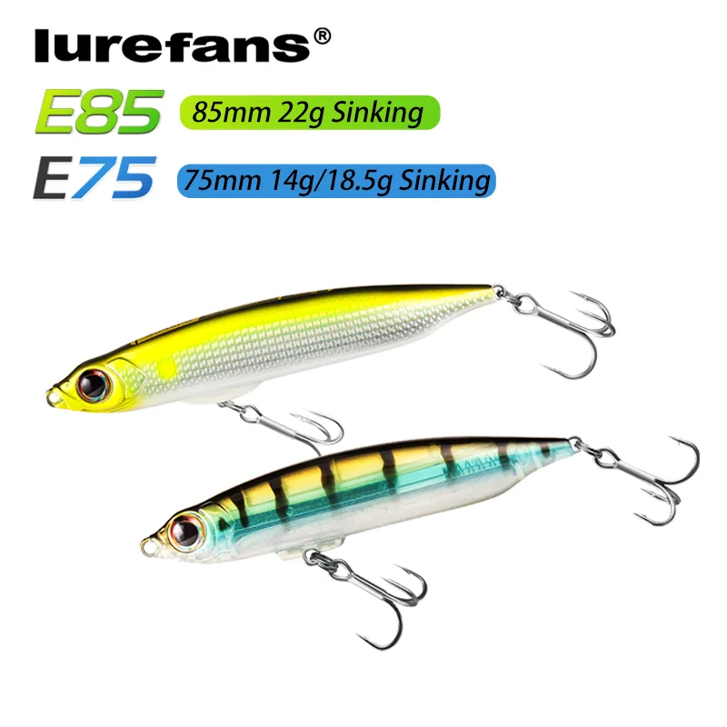 Lurefans Dongfeng E75/E85 Sinking Pencil 14g/18.5g/22g Magnetic Storm Long-range Fishing Lure Artificial Bass Hard Bait