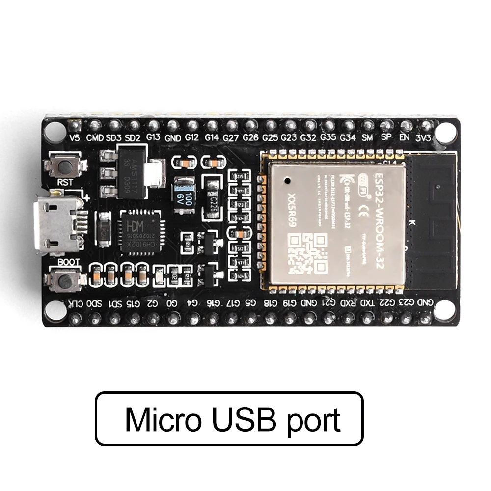 Плата разработки ESP32 Двухъядерный модуль WiFi Bluetooth Низкое энергопотребление Процессор WiFi NodeMCU ESP-WROOM-32 CH9102 38-контактный