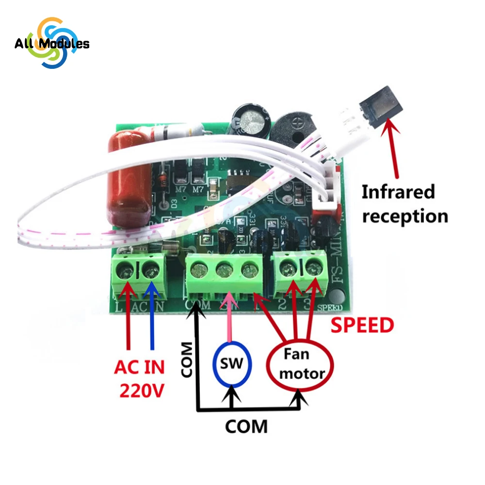 Universal Fan Remote Control Modification Board Mini Fan Circuit Board Control Motherboard Electric Fan Control Circuit Board