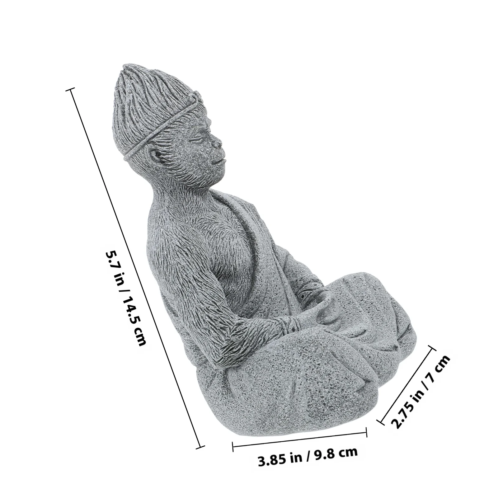 1 قطعة تمثال بوذا الصغير حجم صغير لحديقة ديكور خزان الأسماك الديكور في الهواء الطلق بوذا الشكل حجر مسحوق النحت