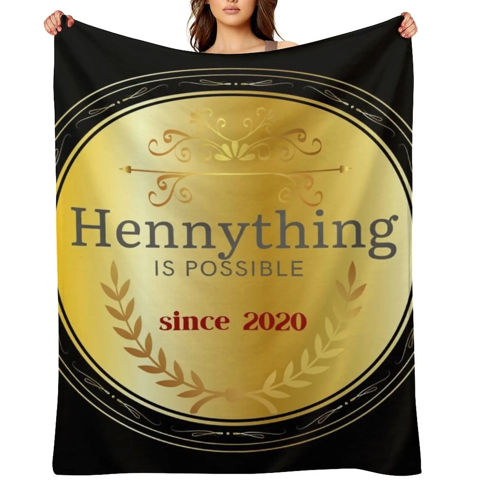 Medal For Hennything Is Possible Throw Blanket Stuffeds Quilt Moving For Sofa Thin Multi-Purpose Furry Blankets