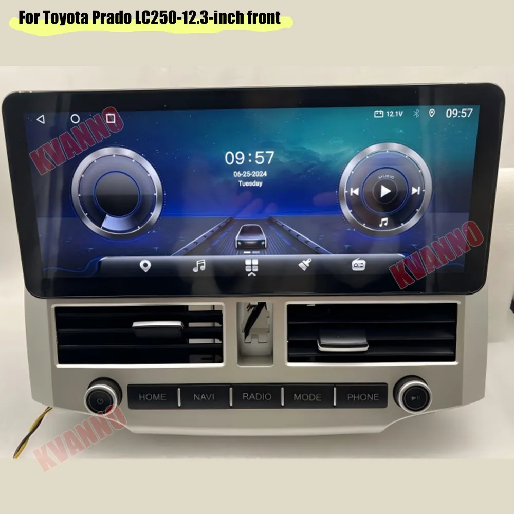 راديو سيارة يعمل بنظام أندرويد 15 بشاشة 12.3 بوصة ومعالج ثماني النواة وذاكرة وصول عشوائي (RAM) سعة 8 جيجابايت وذاكرة قراءة فقط 256 جيجابايت لسيارة تويوتا 4 رانر 2009-2022، مشغل وسائط متعددة، شاشة كار بلاي، نظام تحديد ا #6