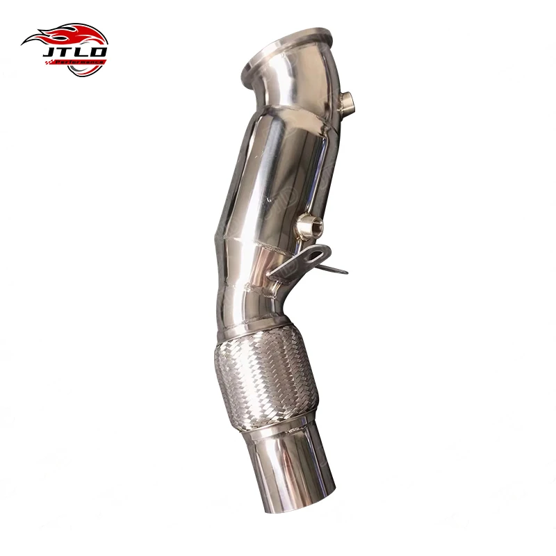 For BMW B48 Turbo Catless Downpipe, Fits F30 330i & F34 330e Models, Full Stainless Steel, Maximizes Exhaust Flow