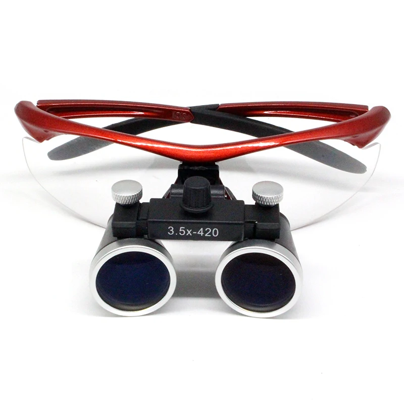 2.5X/3.5X 420 mm Binocular Loupe, Magnifier with Spotlight Headlight and Ergonomic Design