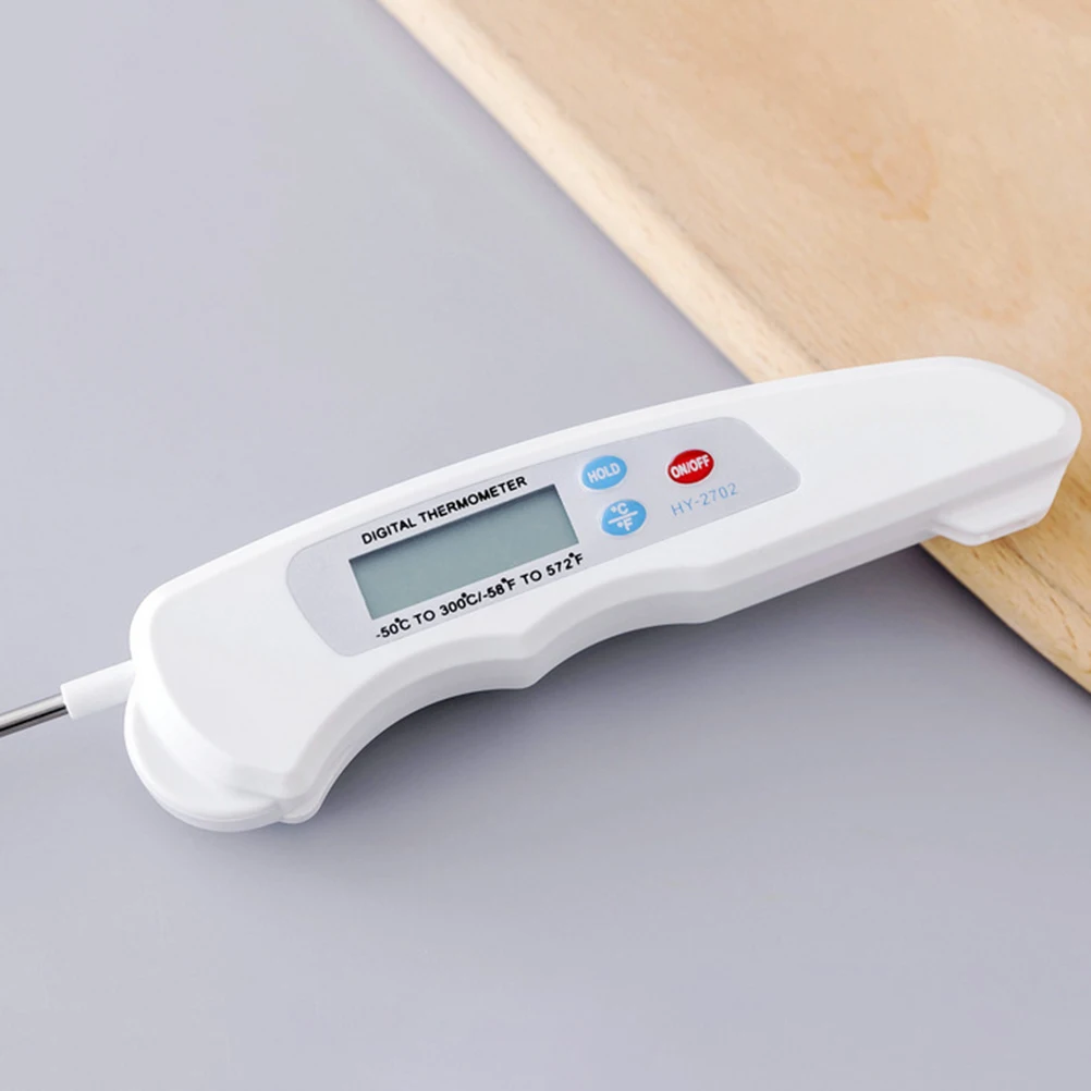 

Stainless Steel Folding Thermometer For Bbq Meat Food Cooking Baking Grilling Camp Kitchen Use Clear Screen Foldable