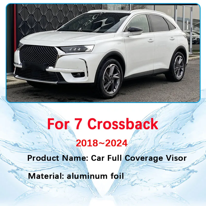 Car Full Sun Visors For Citroen DS7 Crossback 2018~2024 2019 2020 Rear Window Coverage Mat Windshield SunShade Auto Accessories