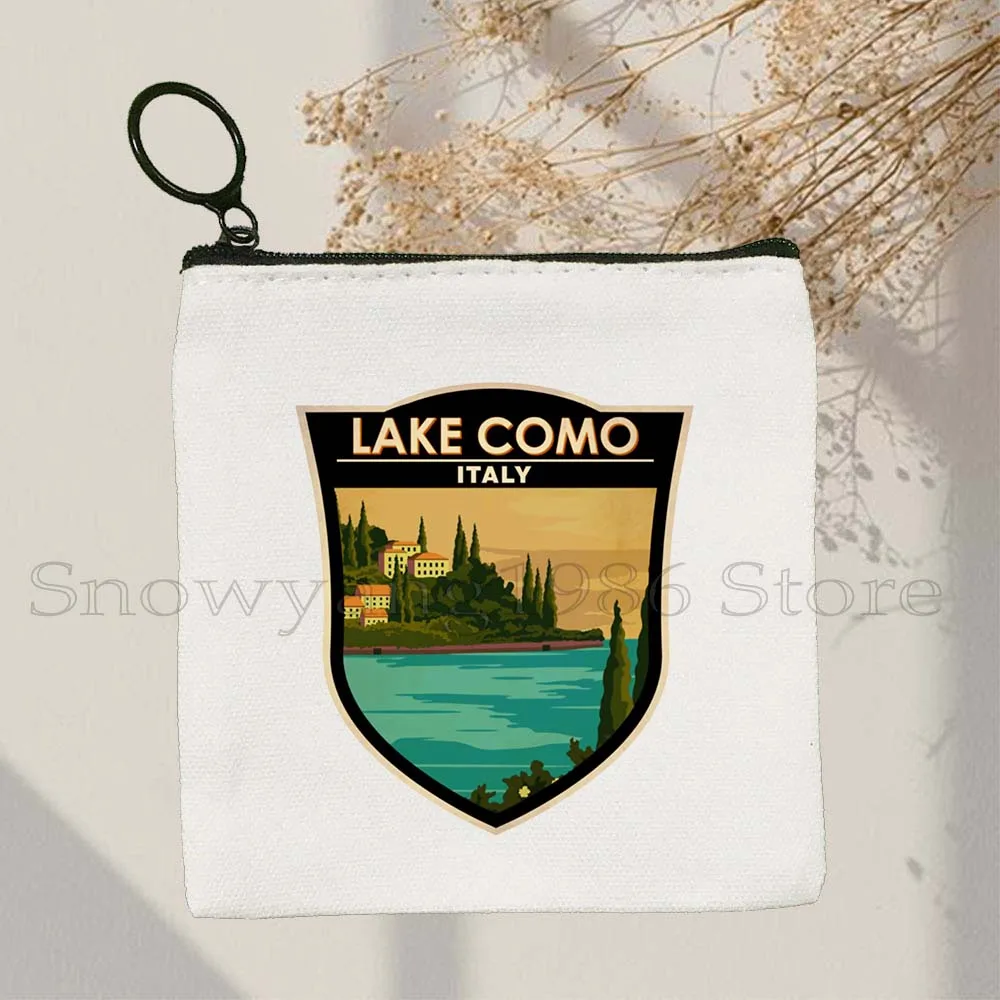 Amazon River Lake Como Petra Jordan Pompeii Campania Rocky Mountain Yellowstone Zion National Park Travel Art Key Coin Purse Bag