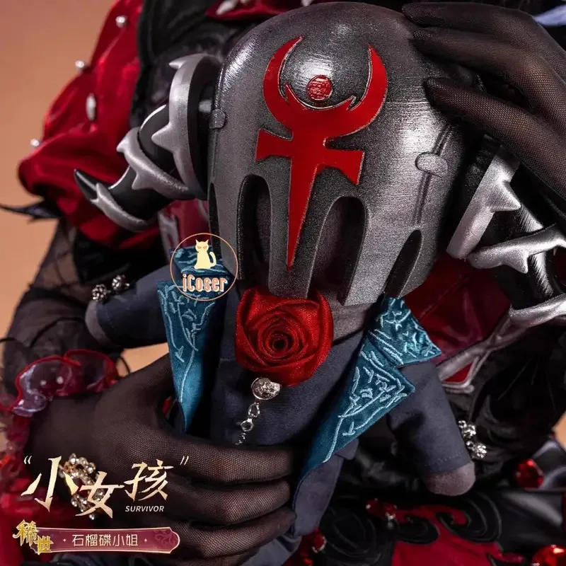 

25COSIdentity V Little Girl Miss Pomegranate Plate Cosplay Costume Dress Uniform Headwear Glasses Memory Halloween for Women Men