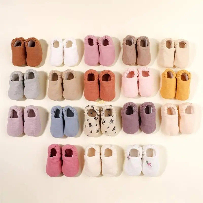 

1 Pair Cotton Infant Shoes Soft Socks Booties Comfortable Baby First Walkers Shoes for Newborns And Toddlers