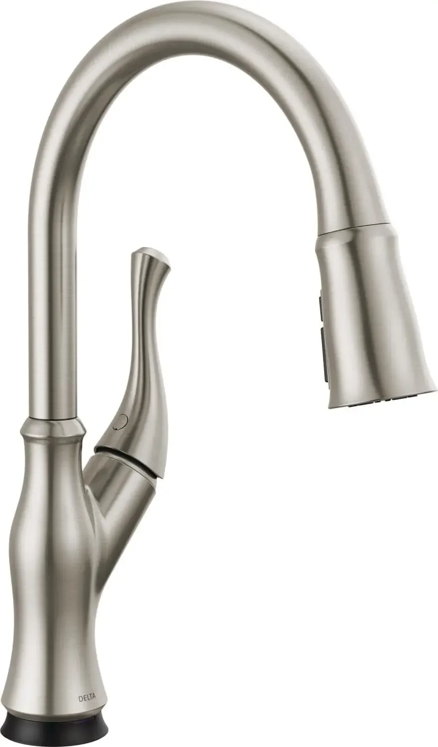 Nickel Faucet with Pull Down Sprayer for Kitchen Sink, Magnetic Docking,