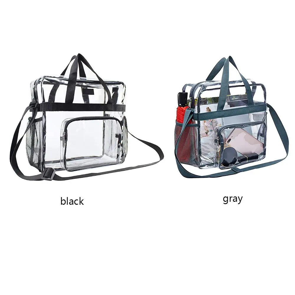 Large Capacity Clear Bag Stadium Approved PVC Clear Purse Clear Crossbody Bag for Concerts Sports Festivals