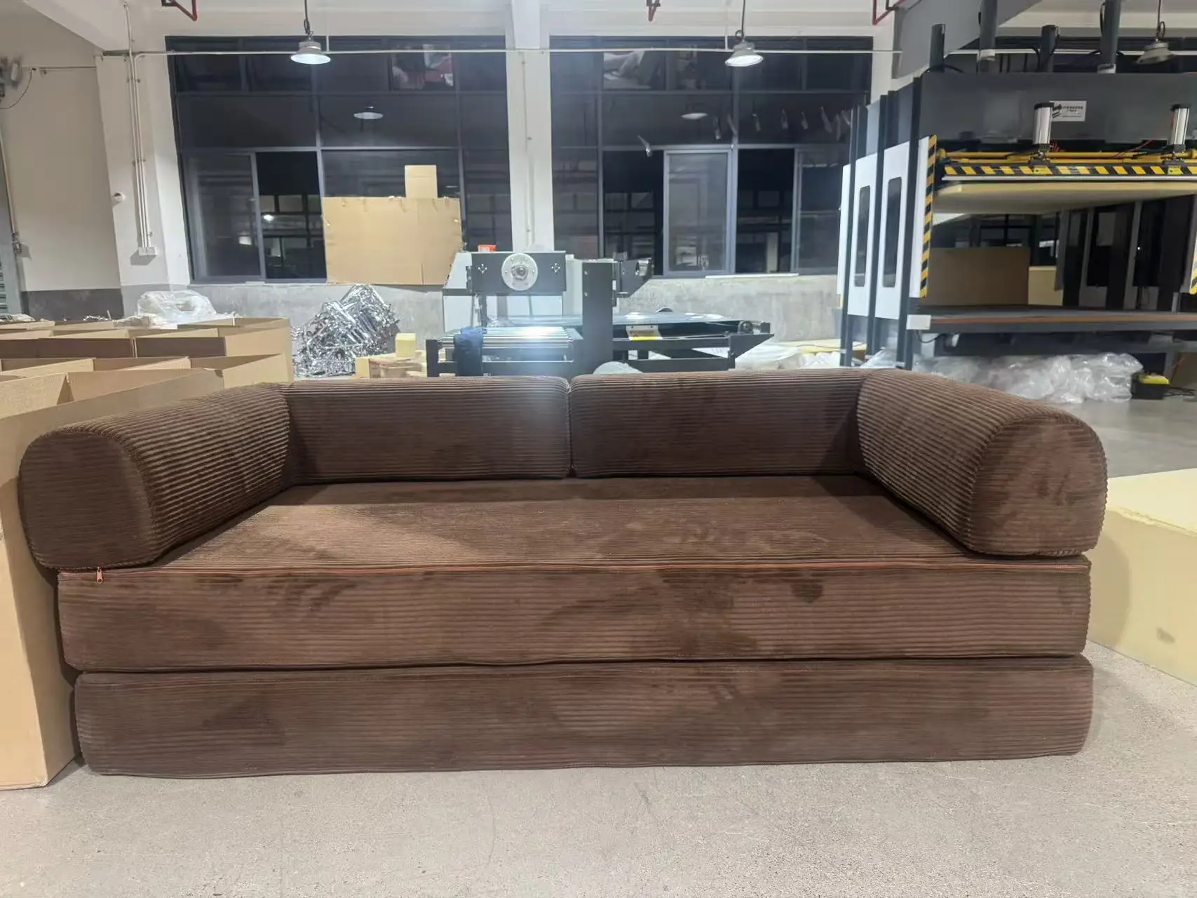 Air Compression Deformable Modern Style Flannel Modular  Sofa Fabric Couch for Living Room Sectional Composable Sofa Bed