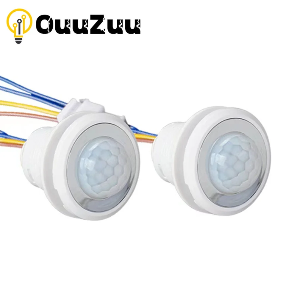 Commutateur de détecteur de mouvement infrarouge intégré, LED, PIR, AC 85V-265V, IR, interrupteur pour éclairage domestique, régulation par induction