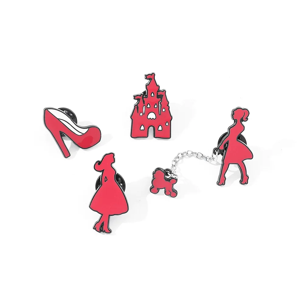 

Kawaii Pink Barbie Brooch Anime Badges Barbie Princess Lapel Pin for Women Clothes Backpack Accessories Jewelry Gifts