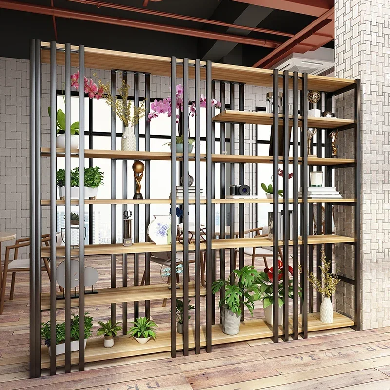 Industrial Iron Flower Stand Living Room Office Dining American Loft Style Wrought Partition Entrance