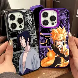 Ainime Narutos Sasuke Phone Case For Apple iPhone 11 14 15 13 Pro Max 12 Silicone 15 Plus 11Pro Matte Lens Protect Plating Coque