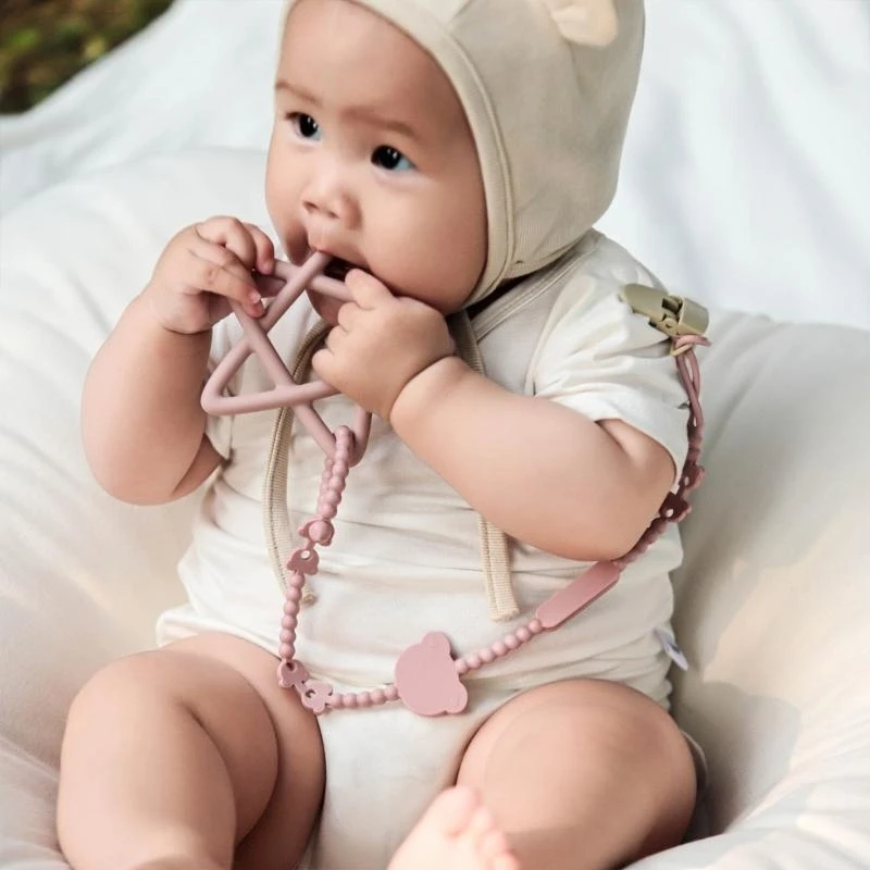 

J15U Baby Pacifier Clip Soft & Adjustable Silicone Strap Baby Pacifier Leashes Keeps Toy within Reach in Strollers & Seats