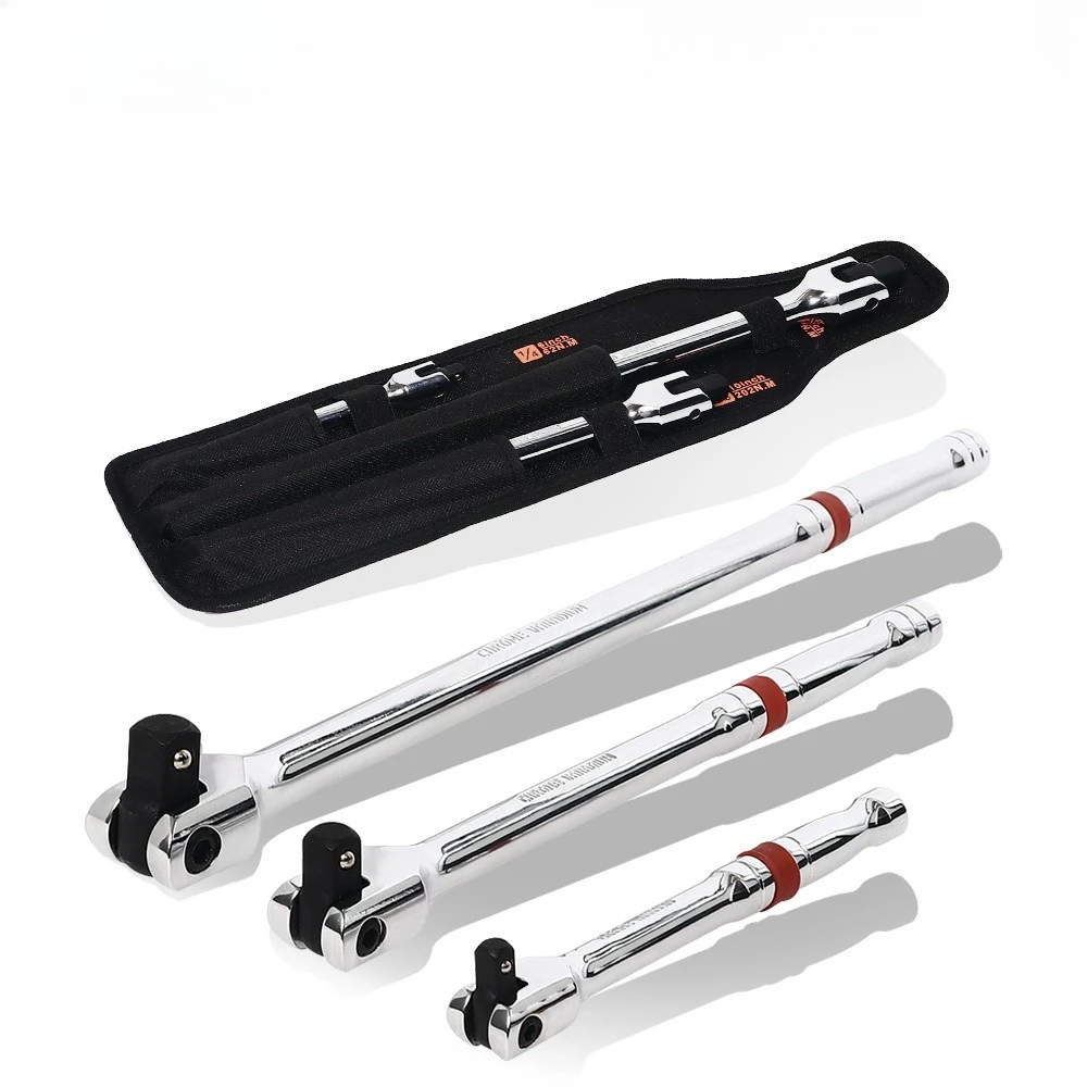 

Набор из 3-х гаечных ключей-трещоток с углом 180 градусов ° Поворотная головка, длина 6-15 дюймов, из высококачественного хромированного сплава