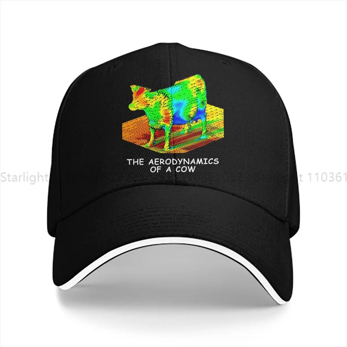 Washed Men's Baseball Cap The Aerodynamics Of A Cow Trucker Snapback Caps Dad Hat Engineer Golf Hats