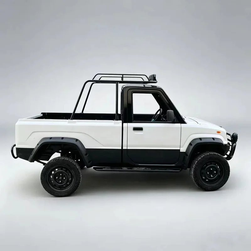 NUEN Hybrid Pickup Truck 4000W Right-hand Drive Single Row 1000KG Load 50km/h 101-200km Range EEC Certified