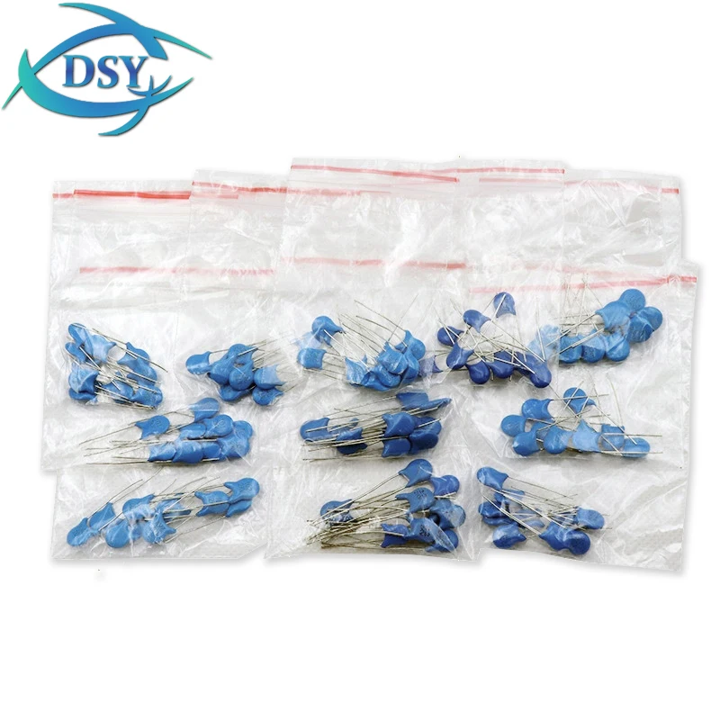2KV ตัวเก็บประจุเซรามิคแรงดันสูง 120PCS = 12 ค่า * 10PCS ชุด 2KV 102 222 332 472 103 22P 47P 100P 150P 220P 330P 470P