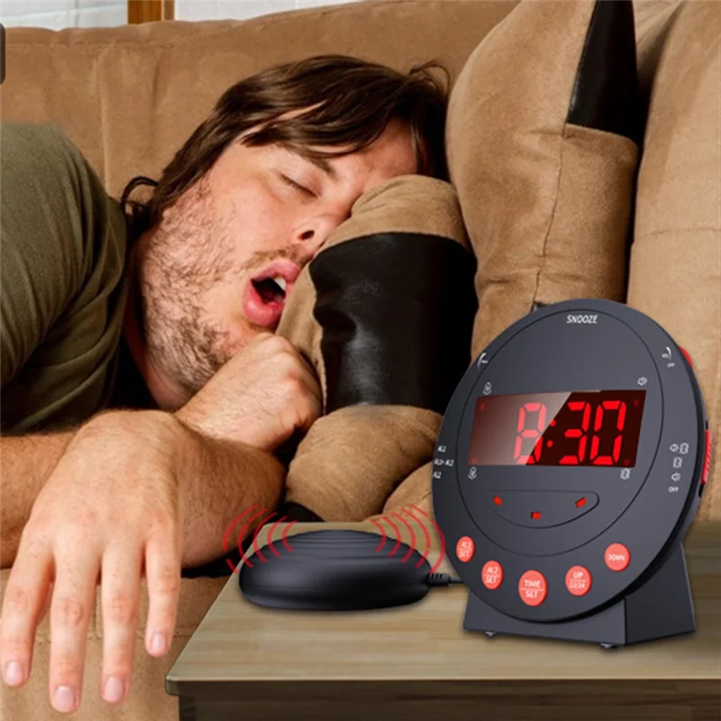 

GO-LED мигающие световые часы светодиодный электронный цифровой дисплей вибрационный будильник цифровой настольный мощные вибрационные часы