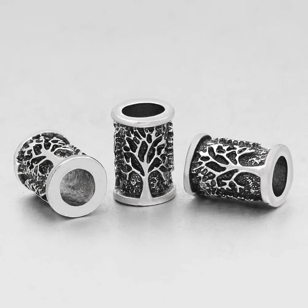 

5Pcs Tree Hair Beads For Braids Beard Crafts Slavic Veles Viking Accessories Bead Charms Diy For Bracelets Jewelry Making