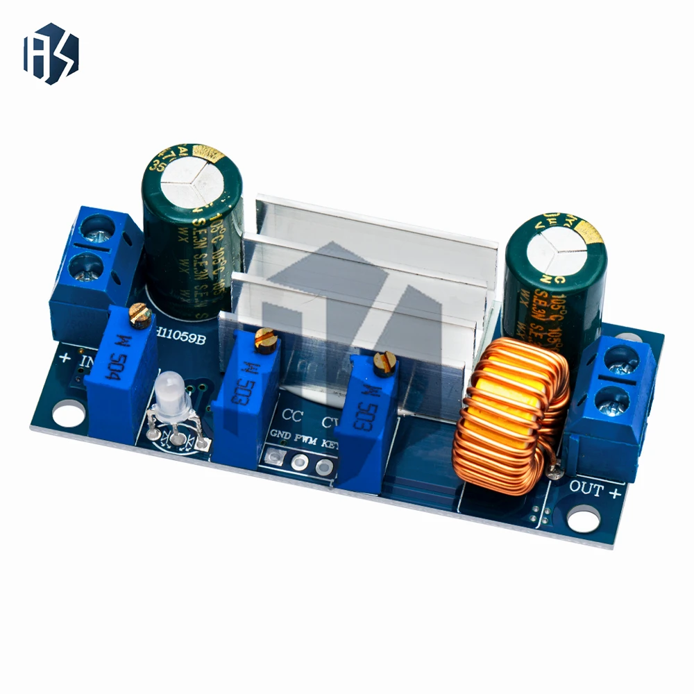 Módulo Step-Down XL4005: Conversor Buck DC-DC 5A com Proteção Automática, CC/CV Ajustável para Carregamento de Lítio