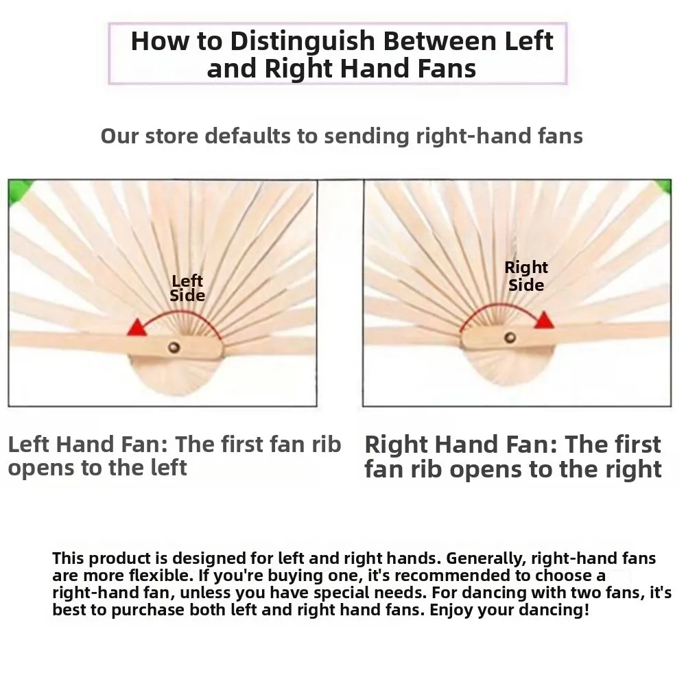 

31cm Bamboo Chinese Short Bellydance Fan Colorful 10 Styles Children Bamboo Fans 10/20cm Half Circle Silk Hand Dye Adults Fan