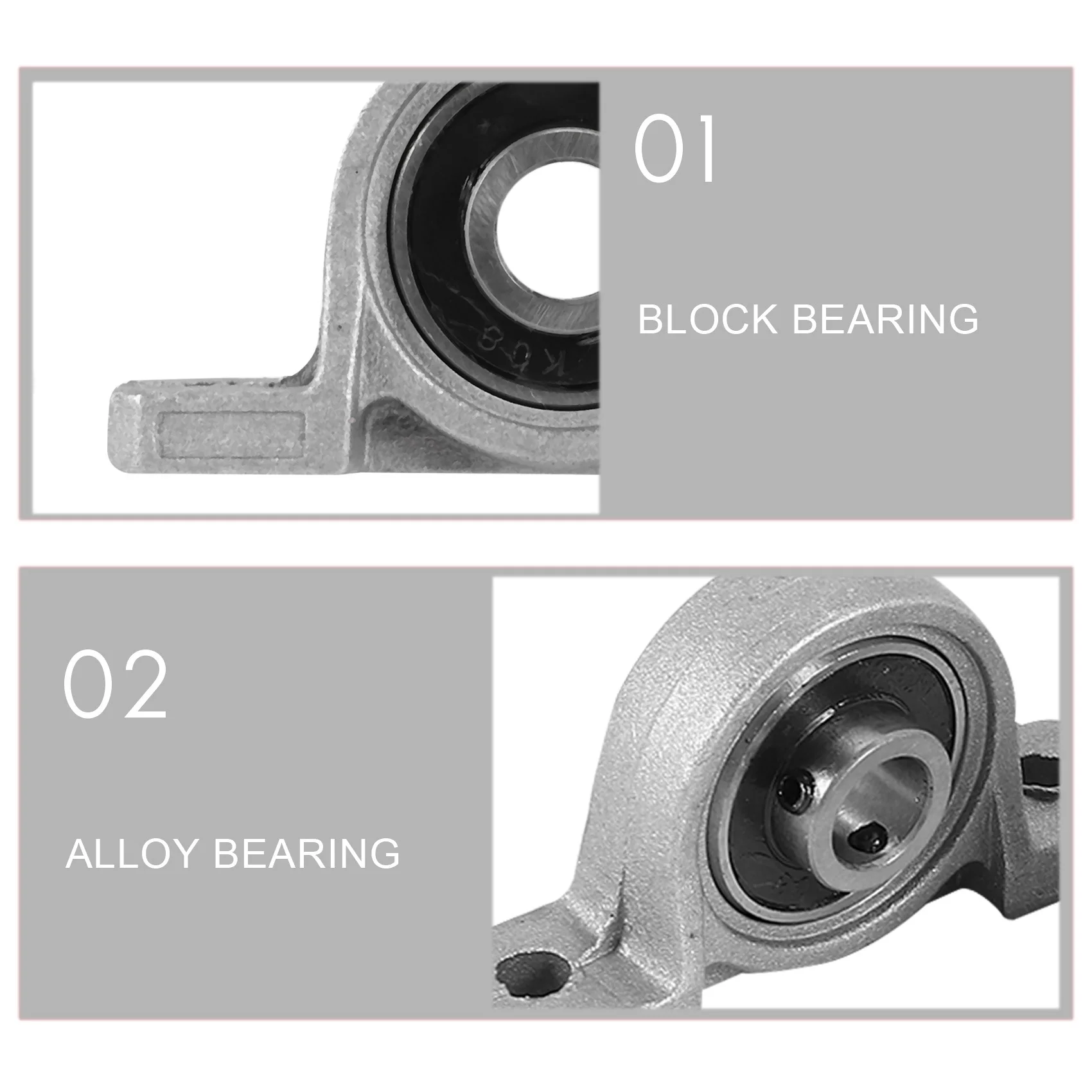【Entrega rápida】4 Uds. Rodamiento de bolas montado en bloque de almohada KP08 (diámetro de 8Mm de diámetro) rodamiento de bloque de almohada de aleación de Zinc