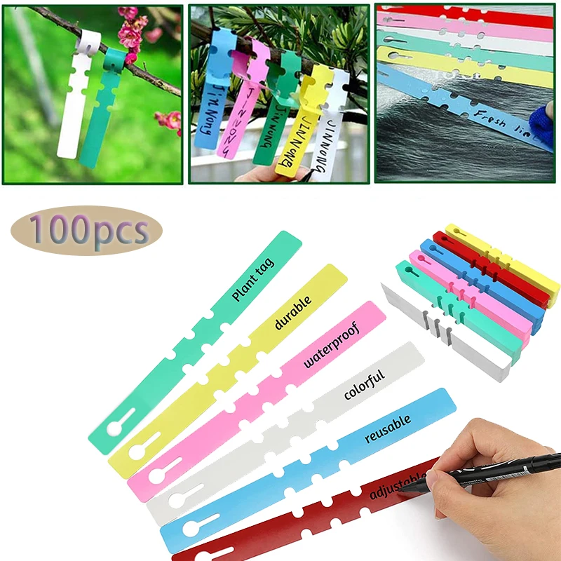 

30/100Pcs Plant Tags Nursery Waterproof Marker Around Hanging Nursery Garden Labels Stakes Classification Tool Plant Markers