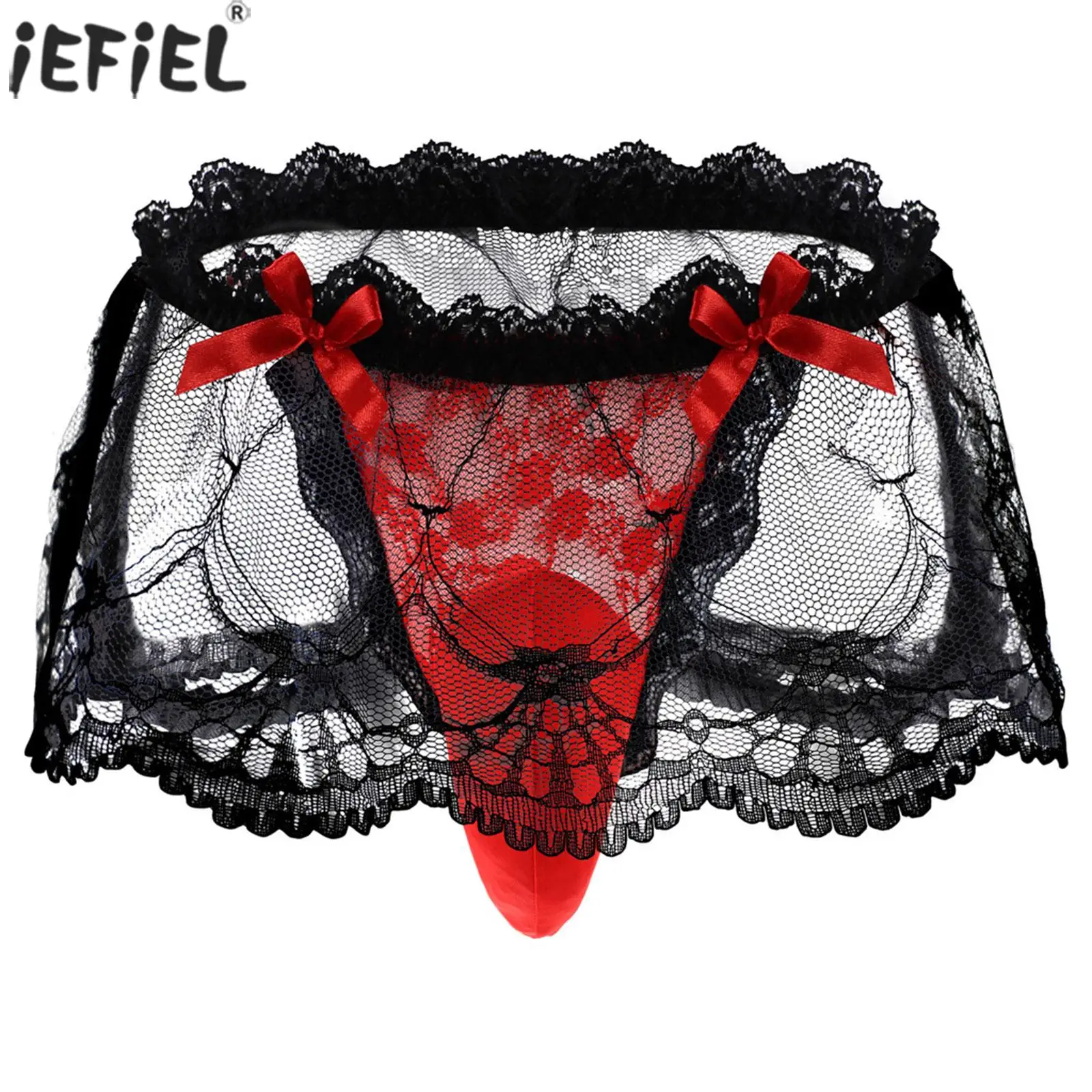 

Sexy Mens Lace Thongs Sissy Gay Underwear Bulge Pouch Underpants T-Back Bikini Briefs Mini Panties Transvestite Crossdresser