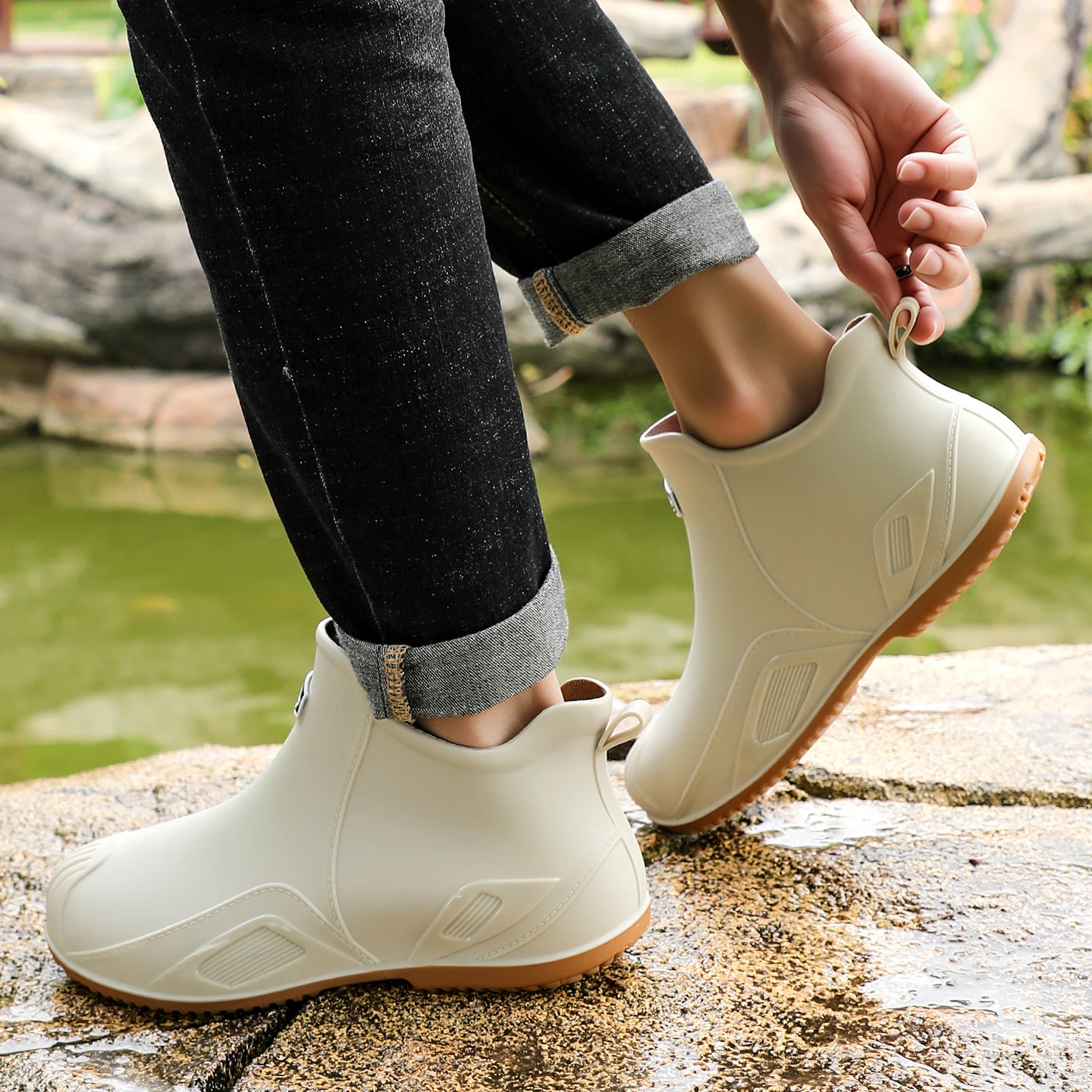 Sepatu bot hujan anti selip mo - Men'S Fashion Youtube ulasan dan harga
