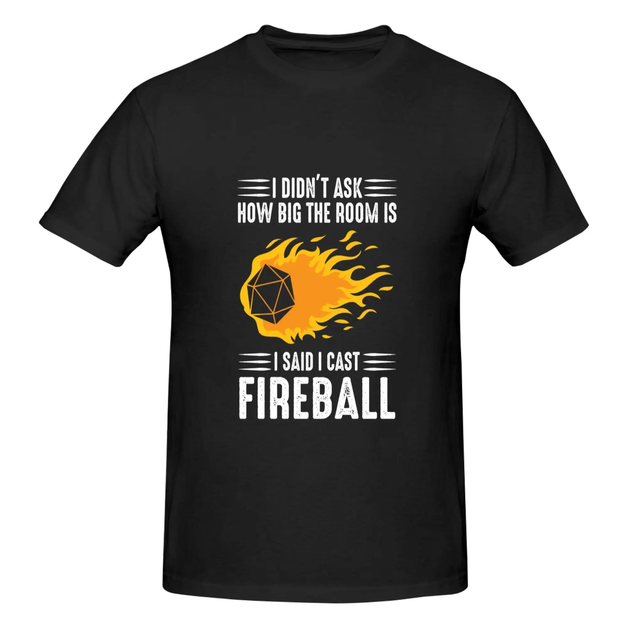 Funny I cast Fireball Wizard Sorcerer DM Gift TTRPG  Men's Printed T-Shirt Unisex T shirtCotton