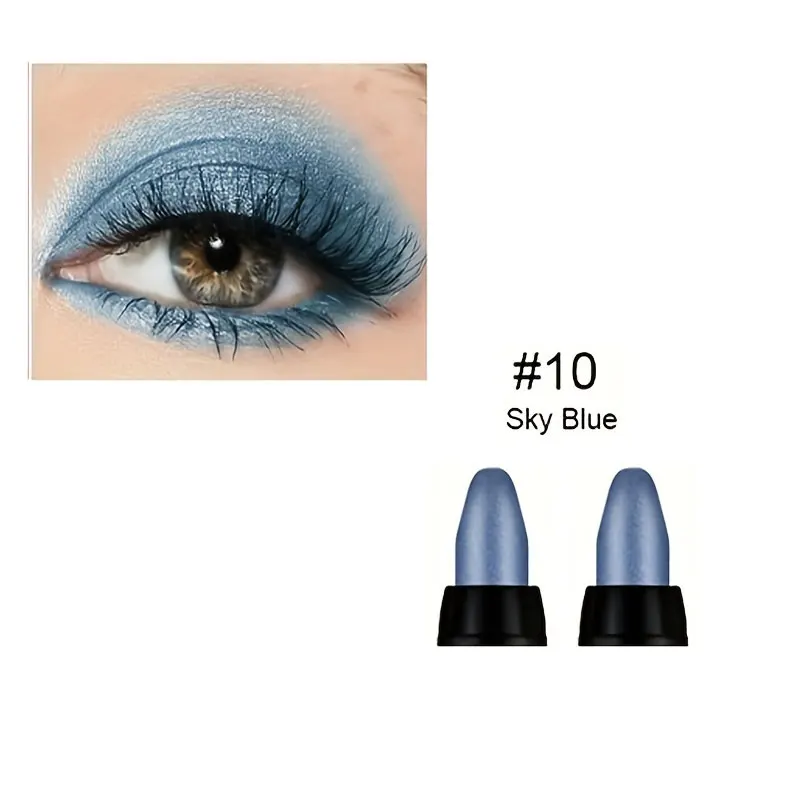 16-kleuren parelmoer eyeliner, kleur glitter waterdichte langdurige oogmake-up niet-vlekkende eyeliner