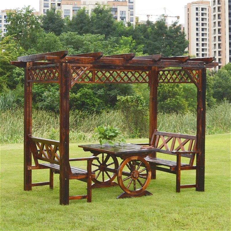 Outdoor Solid Wood Pergola  Garden Archway  Suitable for Climbing Plants and Outdoor Shade  Perfect for Patio Gardens