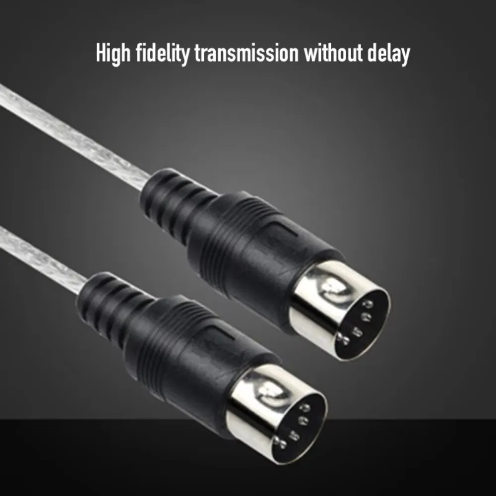 Convertidor MIDI a USB de 5 pines, teclado de entrada y salida a PC, Cable de interfaz MIDI, suministros de instrumentos portátiles, Cable adaptador MIDI