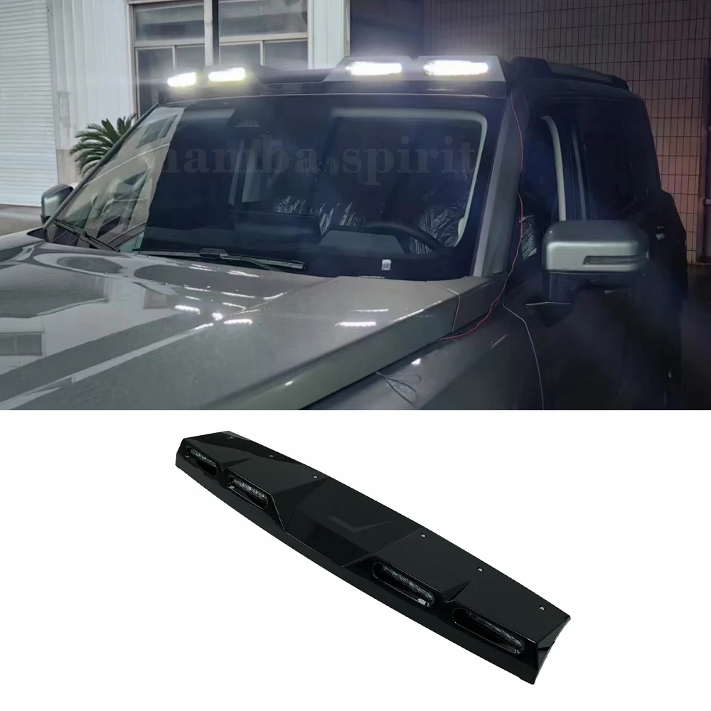 For GWM Haval Raptor 2024 Roof Spoiler Spotlight Led Off Road Auxiliary Searchlights  Car Tuning Modification Accessories Parts