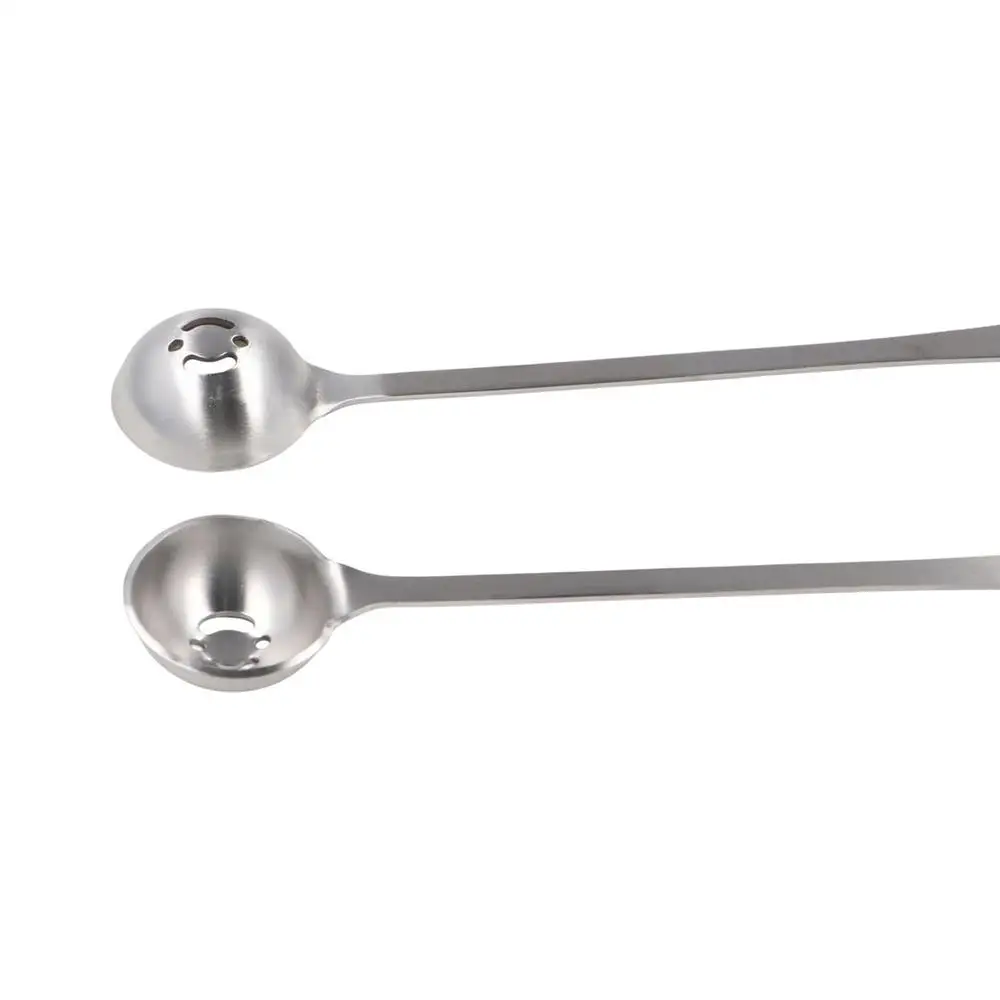 Stainless Steel Olive Strainer Spoon with Drain Hole Long Handle Jam Slotted Spoon Olive Scoop Pickle Spoons Meatball