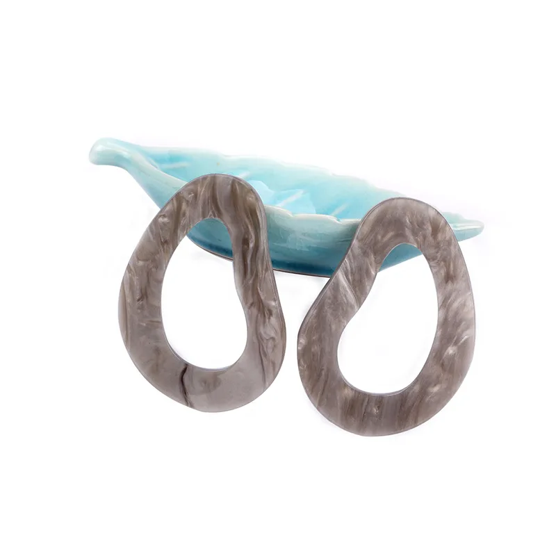 女性のための新しいファッショナブルなアセテート幾何学的なスタッド イヤリング