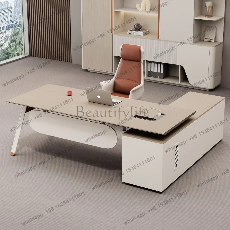 HJ decoration luxury office desk space saving reception design Minimalist office desk professional meuble