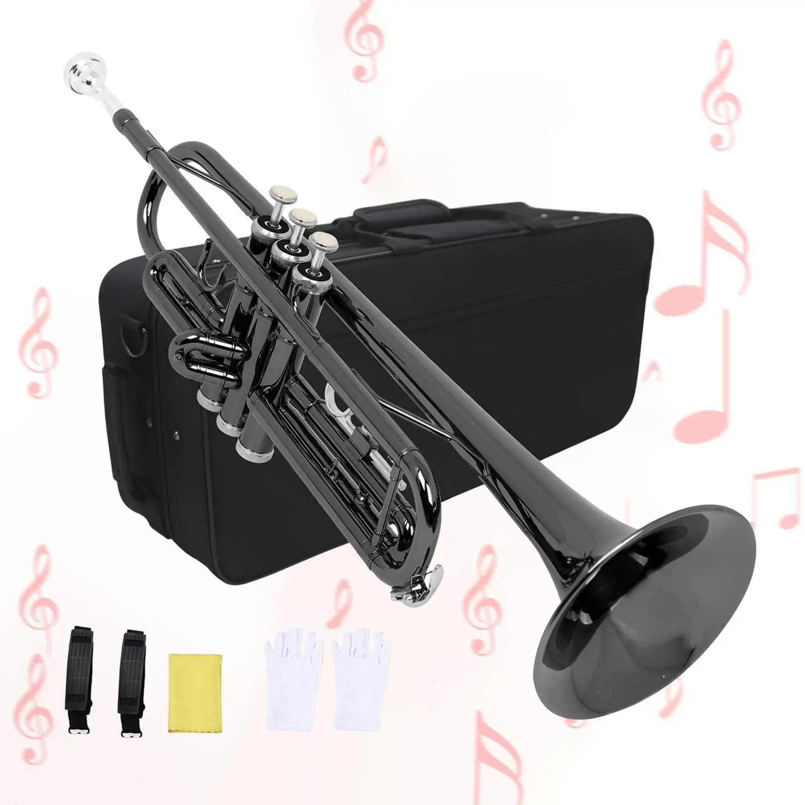 

Standard BB Brass Trumpet B Flat Student Trumpet for Orchestra Kids Beginner