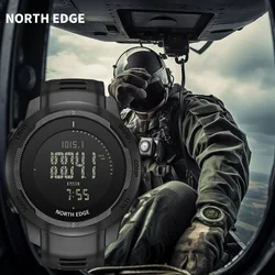 NORTH EDGE Watch For Men Vertico Outdoor Sports Carbon Fiber Multifunctional Altitude COMPASS Waterproof Men Watch Montre Homme