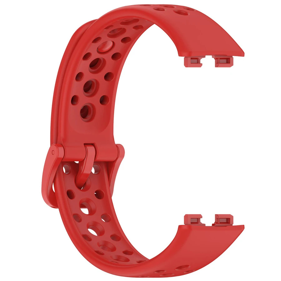 Siliconen Band Voor Huawei Band 10 9 8 Accessoires Vervanging Sport Hollow-out Ademende Armband Voor Huawei Band 10 9 8/8NFC