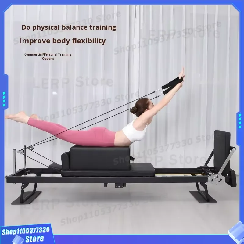 Foldable Yoga Hammock with Steel Spring Core Bed Dual Purpose Pilates Equipment Eco Friendly Household Extension Frame for