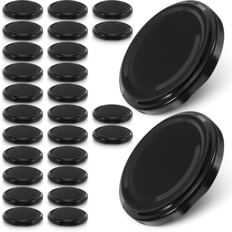 

50Pcs Glass Jar Lids Leakproof Sealing Caps Reusable for Mason Jars Pickles Preserves Excellent Seal Performance Decorative Jar
